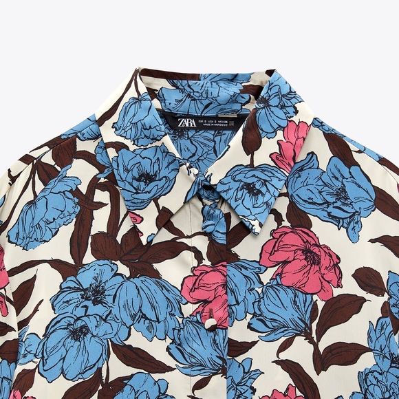 🌟Zara floral print shirt - Picture 7 of 8